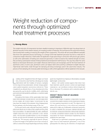 Weight reduction of compo­nents through optimized heat treatment processes