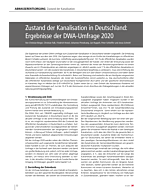 Zustand der Kanalisation in Deutschland: Ergebnisse der DWA-Umfrage 2020