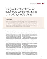 Integrated heat treatment for automobile components based on modular, mobile plants