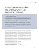 Numerische und experimentelle Untersuchungen von Querstromventilatoren