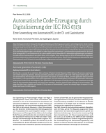 Automatische Code-Erzeugung durch Digitalisierung der IEC PAS 63131