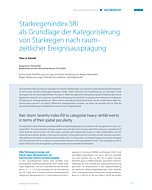 Starkregenindex SRI als Grundlage der Kategorisierung von Starkregen nach raumzeitlicher Ereignisausprägung
