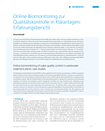 Online Biomonitoring zur Qualitätskontrolle in Kläranlagen: Erfahrungsbericht