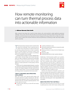 How remote monitoring can turn thermal process data into actionable information