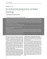 An industrial perspective on robot learning