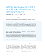 Optimale Grundwassermessstellennetze: Multi-kriterielle Optimierung als Entscheidungshilfe