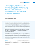 Erfahrungen und Effizienz der Rohrnetzpflege bei Anwendung des CO2-Spülverfahrens – Vorkommen der Wasserasseln in Trinkwassernetzen