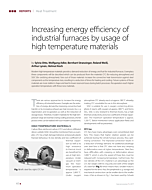 Increasing energy efficiency of industrial furnaces by usage of high temperature materials
