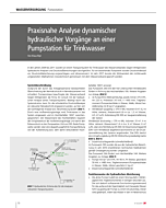 Praxisnahe Analyse dynamischer hydraulischer Vorgänge an einer Pumpstation für Trinkwasser