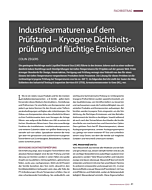 Industriearmaturen auf dem Prüfstand – Kryogene Dichtheitsprüfung und flüchtige Emissionen
