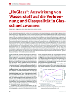 „HyGlass“: Auswirkung von Wasserstoff auf die Verbrennung und Glasqualität in Glasschmelzwannen