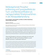 Weitestgehende Phosphorentfernung und Synergieeffekte der Tuch- und Membranfiltration als nachgeschaltete Filtrationsverfahren in der Abwasserbehandlung