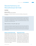 Wasserchemismus im Wasserkreislauf der Erde