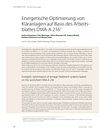 Energetische Optimierung von Kläranlagen auf Basis des Arbeitsblattes DWA-A 2161