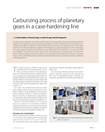 Carburizing process of planetary gears in a case-hardening line