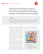 Reduction of nitrogen oxide in thermal recycling plants through modern measurement technology