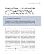 Energieeffizienz und Wärmerückgewinnung in Wärmebehandlung und Härtereibetrieb (Teil 2)