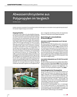 Abwasserrohrsysteme aus Polypropylen im Vergleich