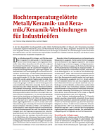 Hochtemperaturgelötete Metall/Keramik- und Keramik/Keramik-Verbindungen für Industrieöfen