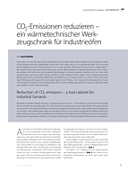 CO2-Emissionen reduzieren – ein wärmetechnischer Werkzeugschrank für Industrieöfen