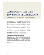 Automatisierte Abnahme gravimetrischer Dosiersysteme