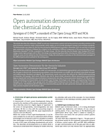 Open automation demonstrator for the chemical industry