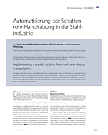 Automatisierung der Schattenrohr-Handhabung in der Stahlindustrie