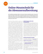 Online-Messtechnik für die Abwasseraufbereitung