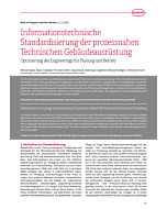 Informationstechnische Standardisierung der prozessnahen Technischen Gebäudeausrüstung