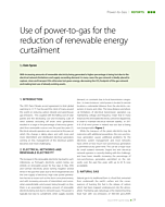 Use of power-to-gas for the reduction of renewable energy curtailment