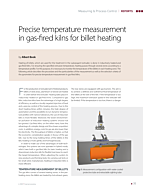 Precise temperature measurement in gas-fired kilns for billet heating