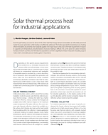 Solar thermal process heat for industrial applications