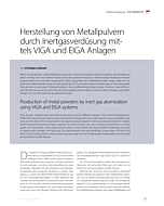Herstellung von Metallpulvern durch Inertgasverdüsung mittels VIGA und EIGA Anlagen