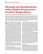 Messung von Kontaktwärmewiderständen bei prozessrelevanten Temperaturen