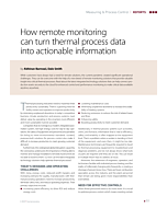 How remote monitoring can turn thermal process data into actionable information