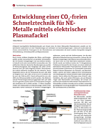 Entwicklung einer CO2-freien Schmelztechnik für NE-Metalle mittels elektrischer Plasmafackel