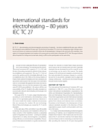 International standards for electro­heating – 80 years IEC TC 27