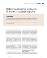 Mobile maintenance assistants for thermal processing plants