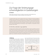 Zur Dimensionierung von Anschlussleitungen für Gasgeräte im Nieder- und Mitteldruckbereich und Leistungen bis 1.000 kW