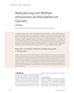 Reduzierung von Methanemissionen an Messstellen im Gasnetz