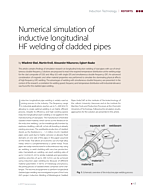 Numerical simulation of inductive longitudinal HF welding of cladded pipes