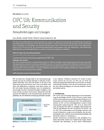 OPC UA: Kommunikation und Security