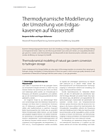 Thermodynamische Modellierung der Umstellung von Erdgaskavernen auf Wasserstoff