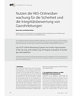 Nutzen der KKS-Onlineüberwachung für die Sicherheit und die Integritätsbewertung von Gasrohrleitungen