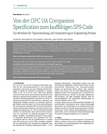 Von der OPC UA Companion Specification zum lauffähigen SPS-Code