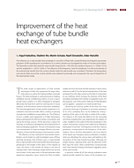 Improvement of the heat exchange of tube bundle heat exchangers