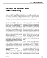 Umsetzung von Wasser 4.0 in der Trinkwasserverteilung