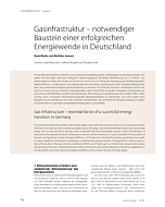 Gasinfrastruktur – notwendiger Baustein einer erfolgreichen Energiewende in Deutschland