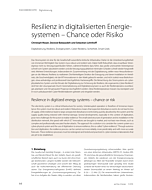 Resilienz in digitalisierten Energiesystemen – Chance oder Risiko