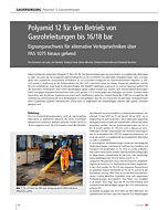 Polyamid 12 für den Betrieb von Gasrohrleitungen bis 16/18 bar